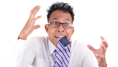 Notifiable data breaches scheme. A male executive looks stressed