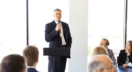 How to Communicate Your IT Strategy. A man presents his strategy to an audience.
